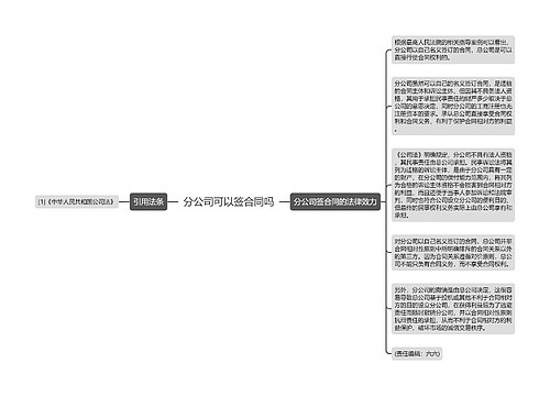 分公司可以签合同吗