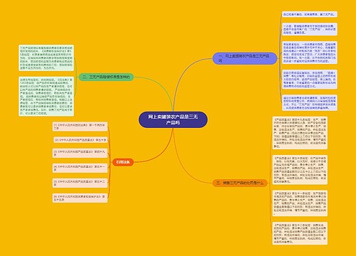 网上卖罐装农产品是三无产品吗