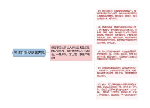 萎缩性胃炎临床表现