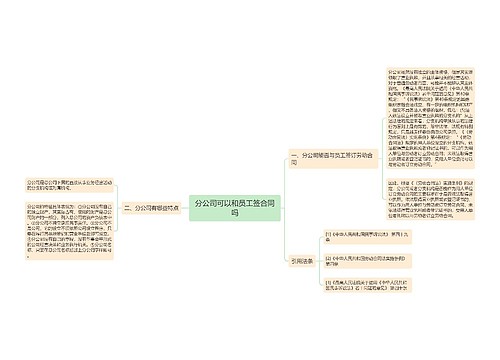 分公司可以和员工签合同吗