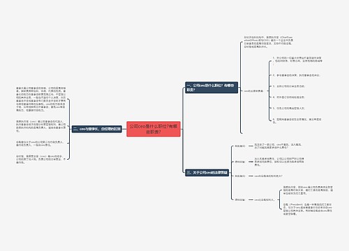 公司ceo是什么职位?有哪些职责?