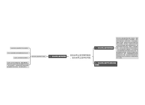 空白合同上签字是否有效，空白合同上签字的风险