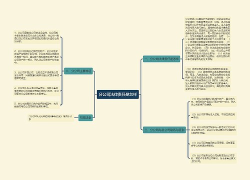 分公司法律责任是怎样