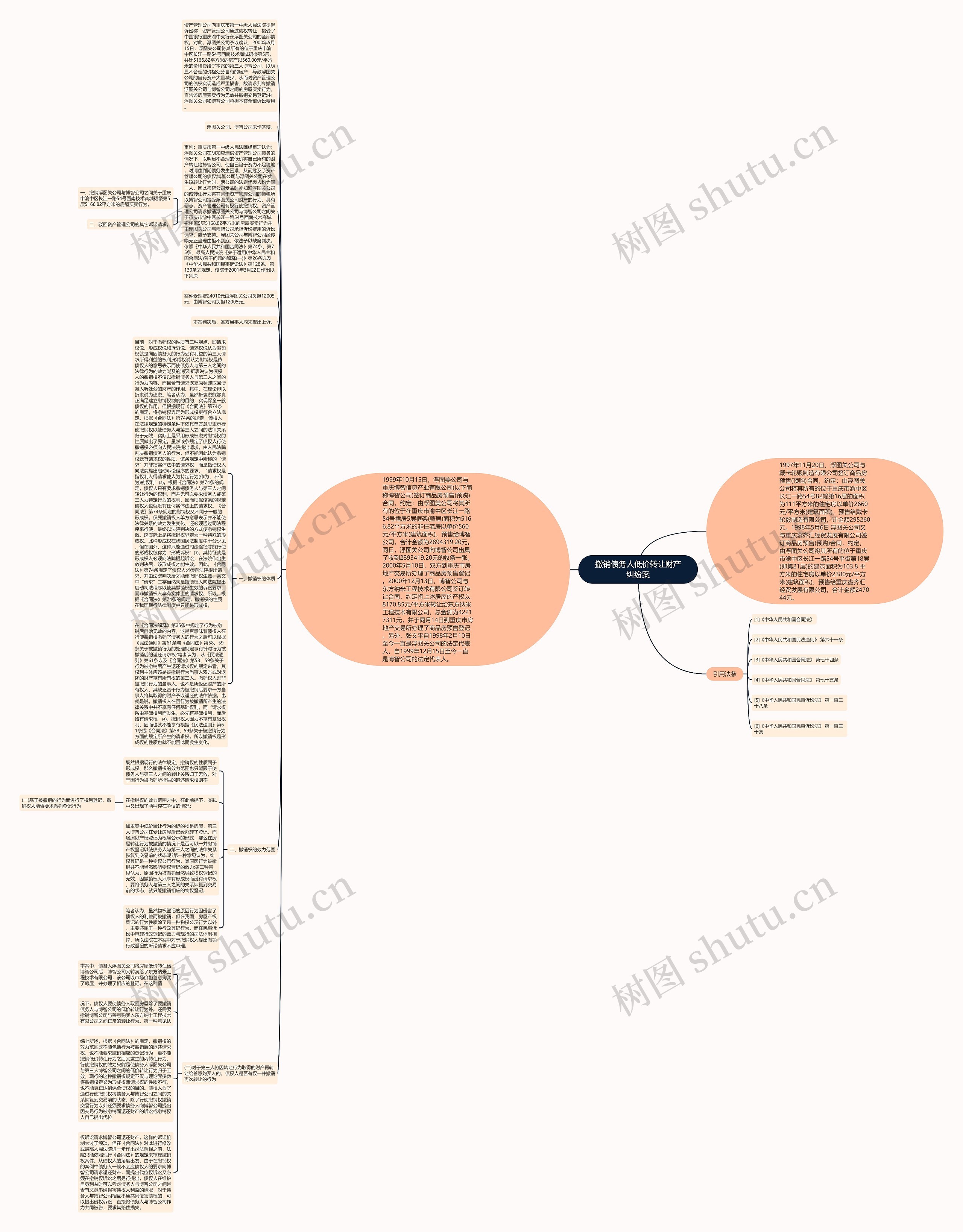撤销债务人低价转让财产纠纷案思维导图