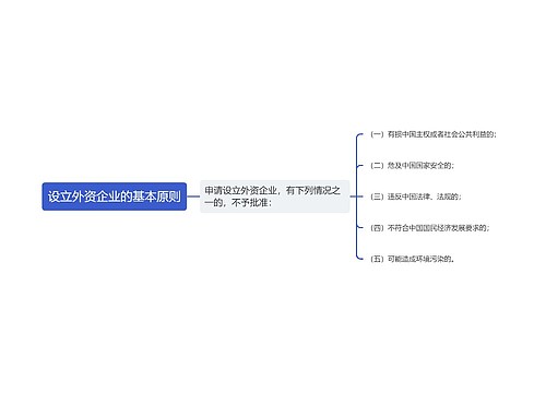 设立外资企业的基本原则