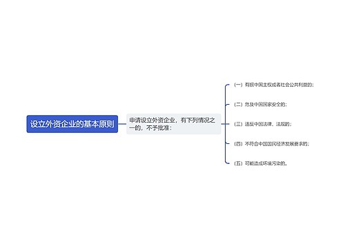 设立外资企业的基本原则