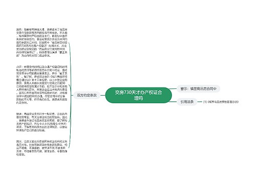 交房730天才办产权证合理吗