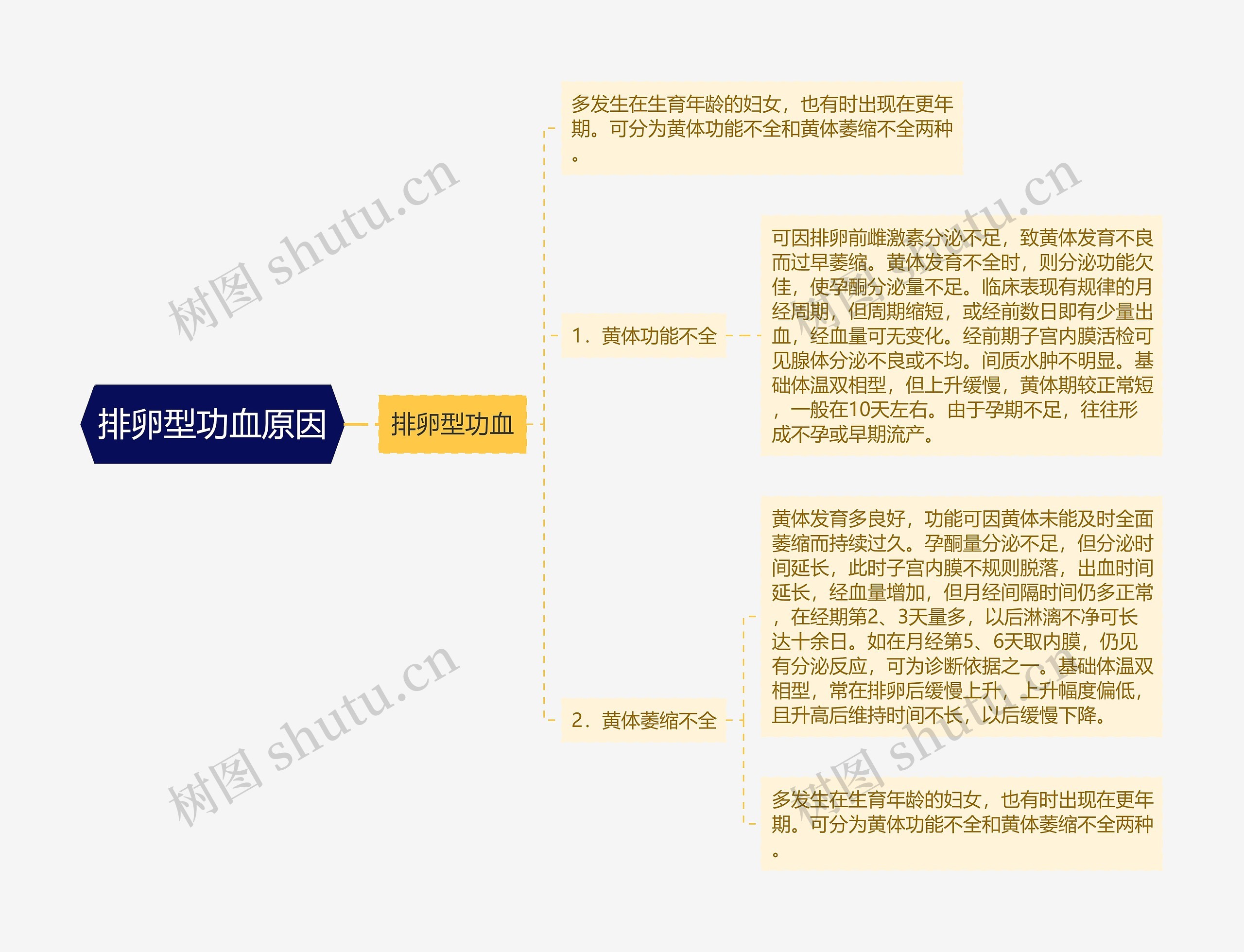 排卵型功血原因思维导图