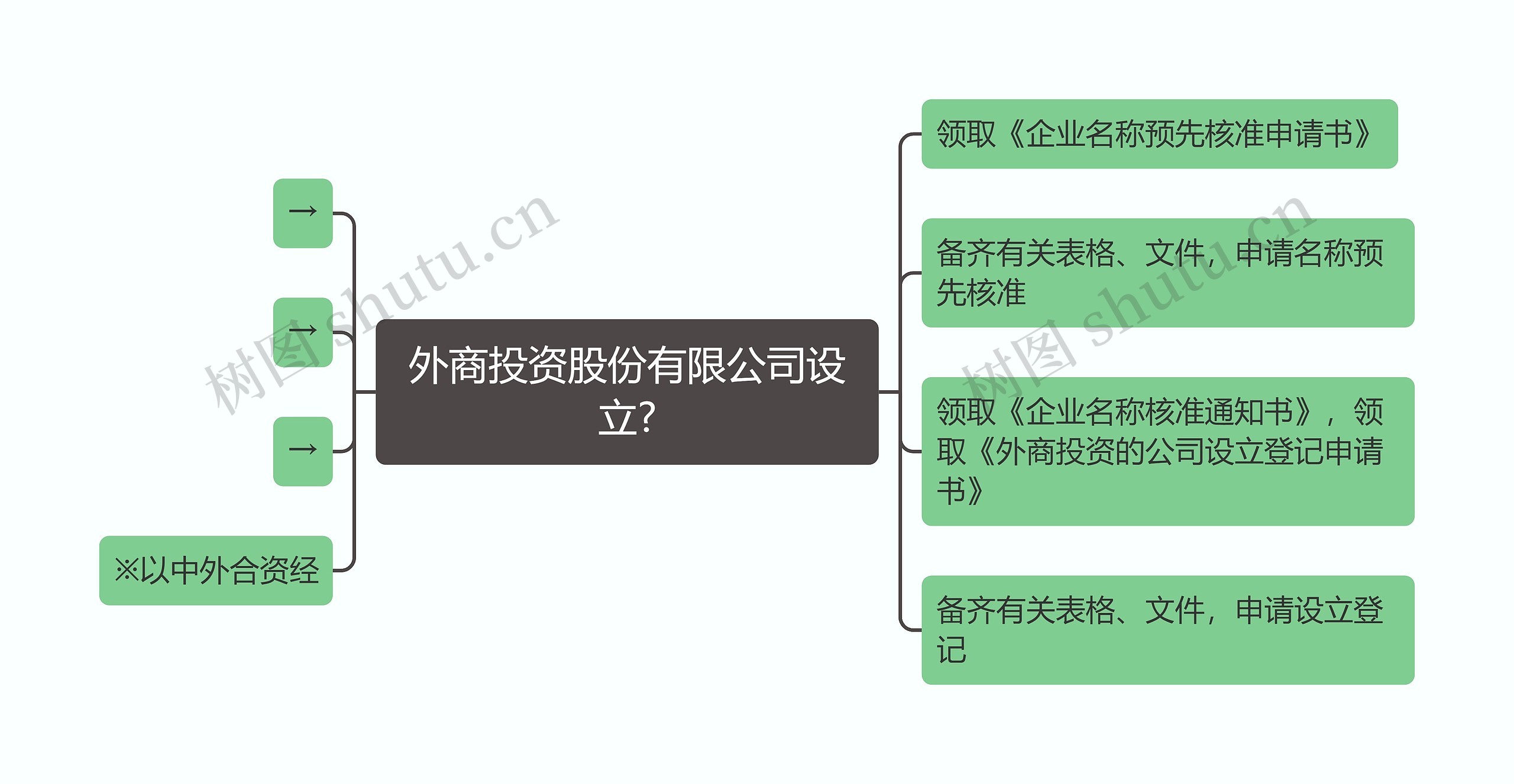 外商投资股份有限公司设立?思维导图