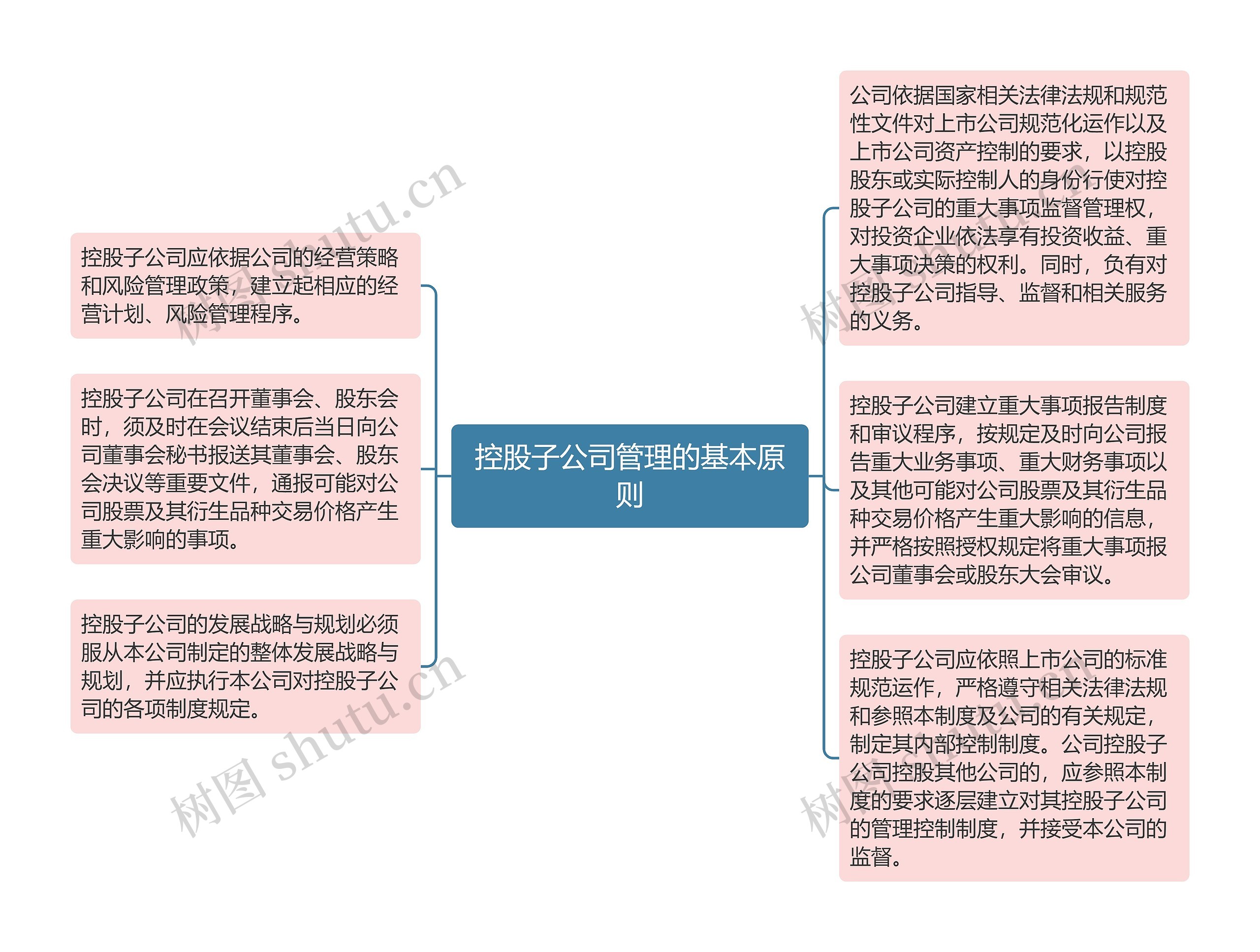 控股子公司管理的基本原则思维导图