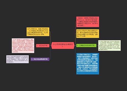 分公司承担哪些法律责任？