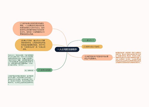 一人公司的注册程序