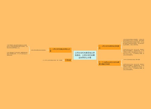 公司分支机构是否独立承担责任，公司分支机构营业执照怎么办理