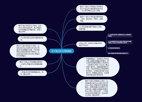 关于设立分公司的规定