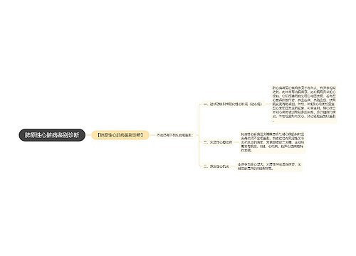 肺原性心脏病鉴别诊断