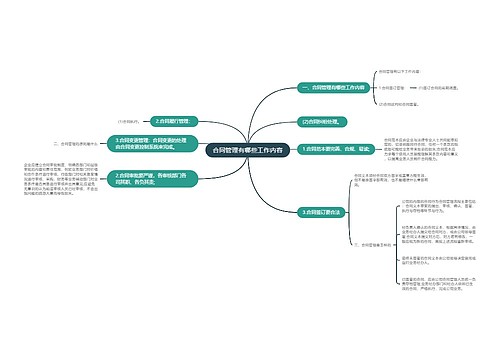 合同管理有哪些工作内容