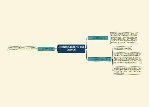 合同章需要编号吗?没有编号会怎样