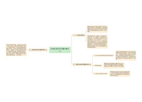 合同生效的形式要件是什么