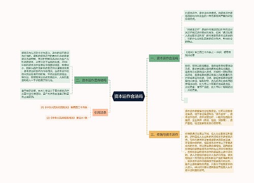 资本运作合法吗