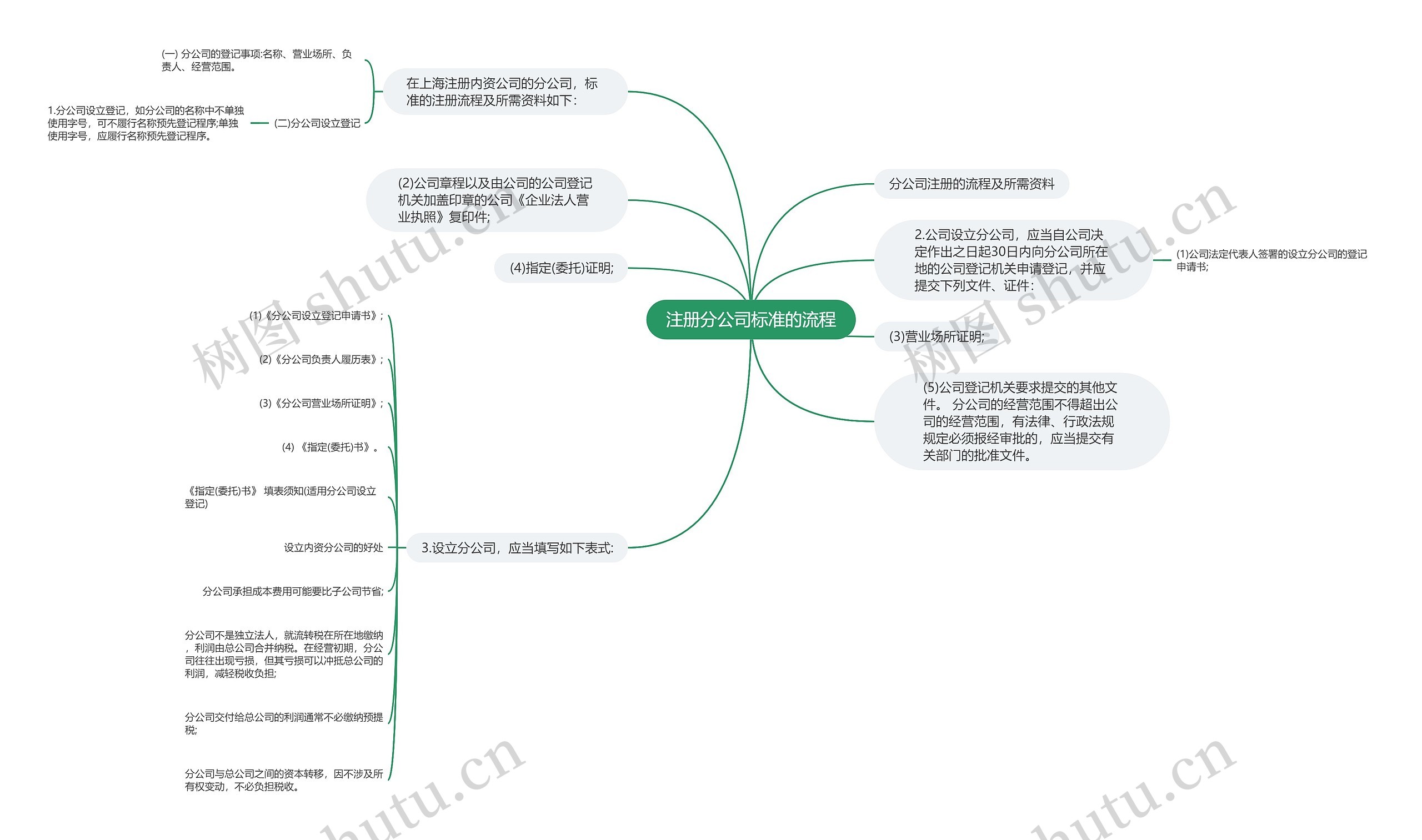 注册分公司标准的流程