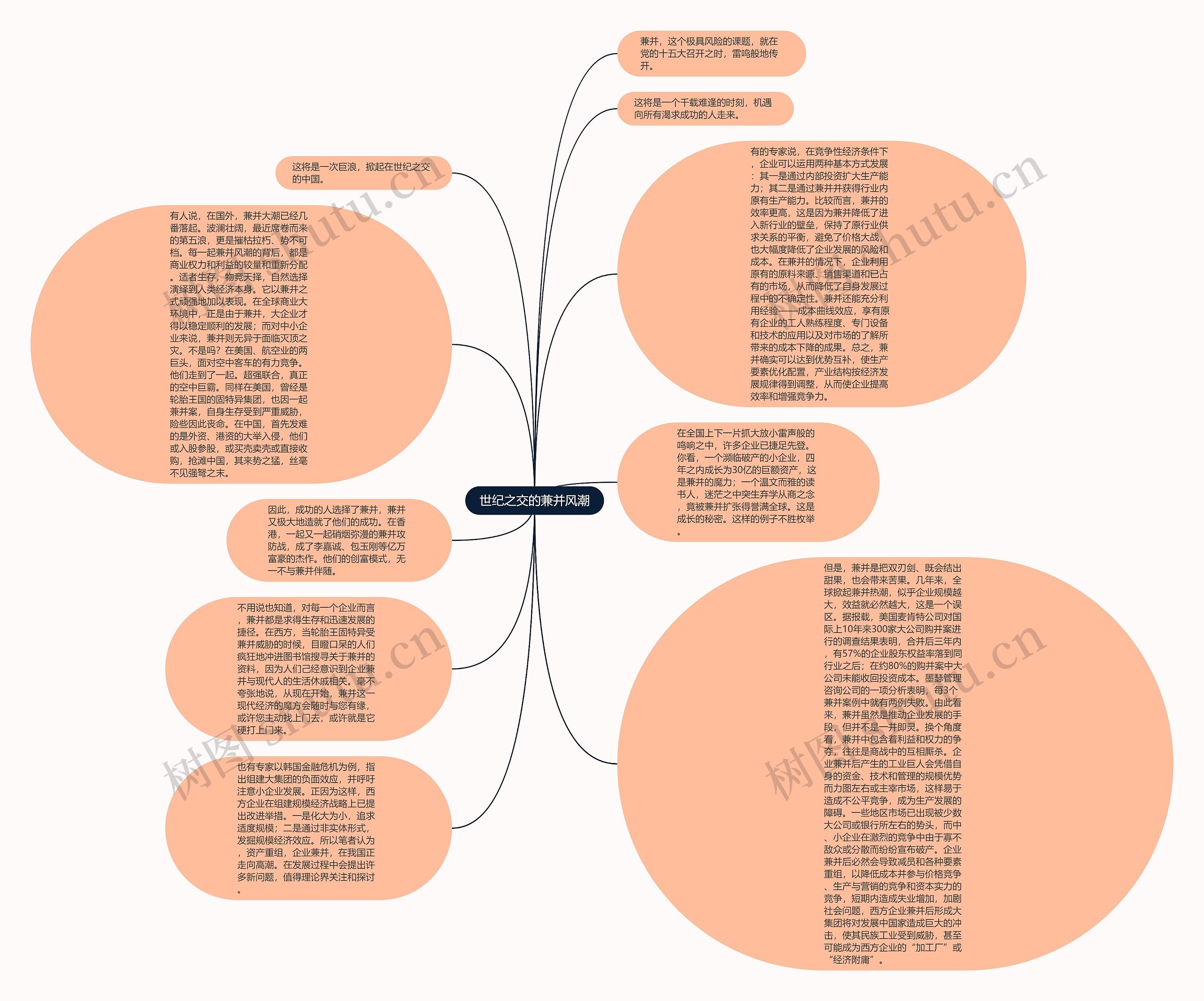 世纪之交的兼并风潮思维导图