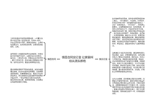 慎签合同交订金 让家装纠纷从源头断绝