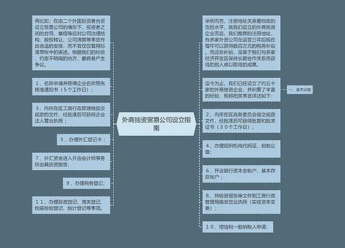 外商独资贸易公司设立指南