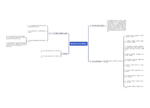 母公司上市子公司怎么