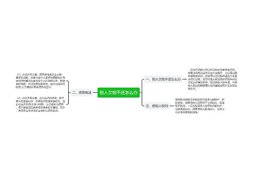 别人欠钱不还怎么办