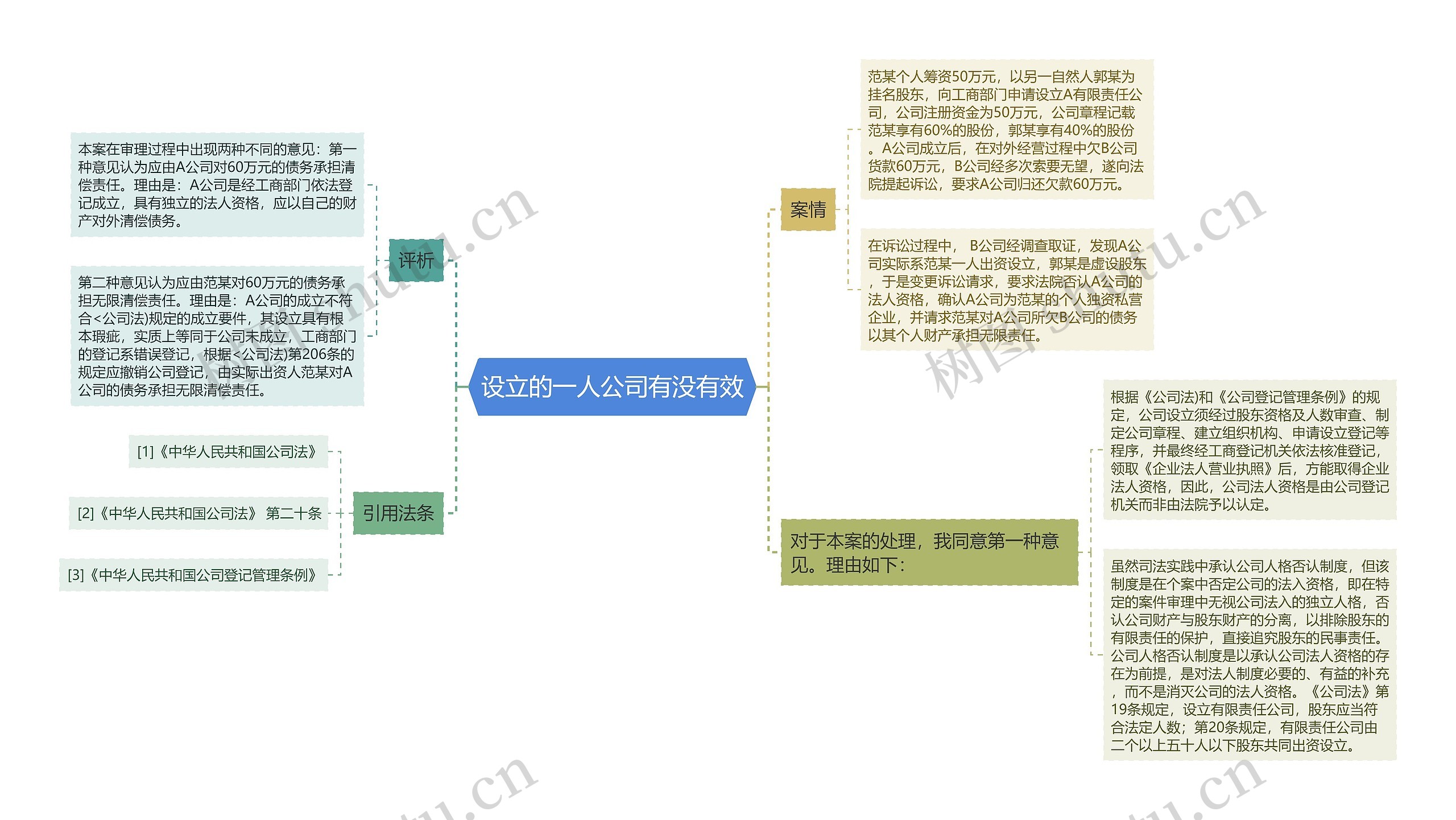 设立的一人公司有没有效思维导图