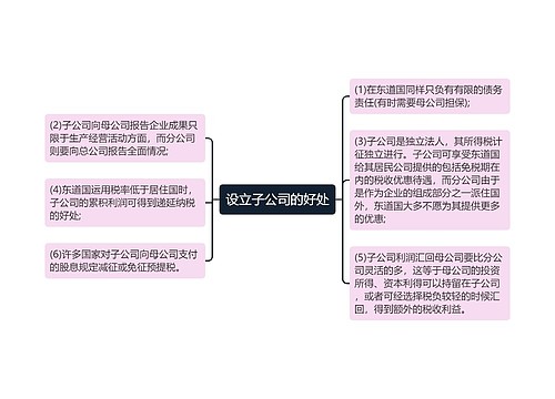 设立子公司的好处