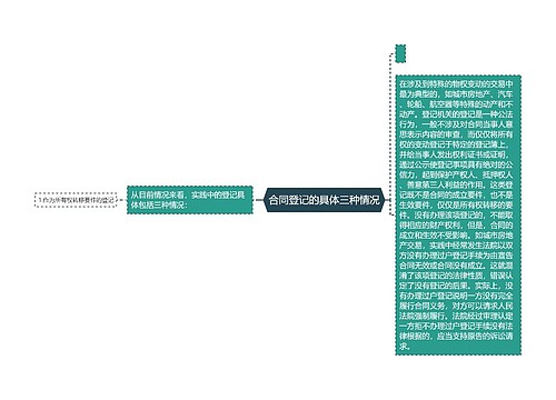 合同登记的具体三种情况