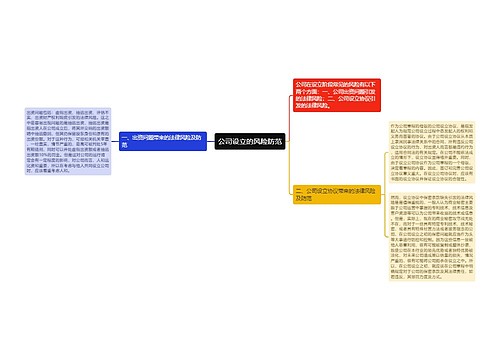 公司设立的风险防范