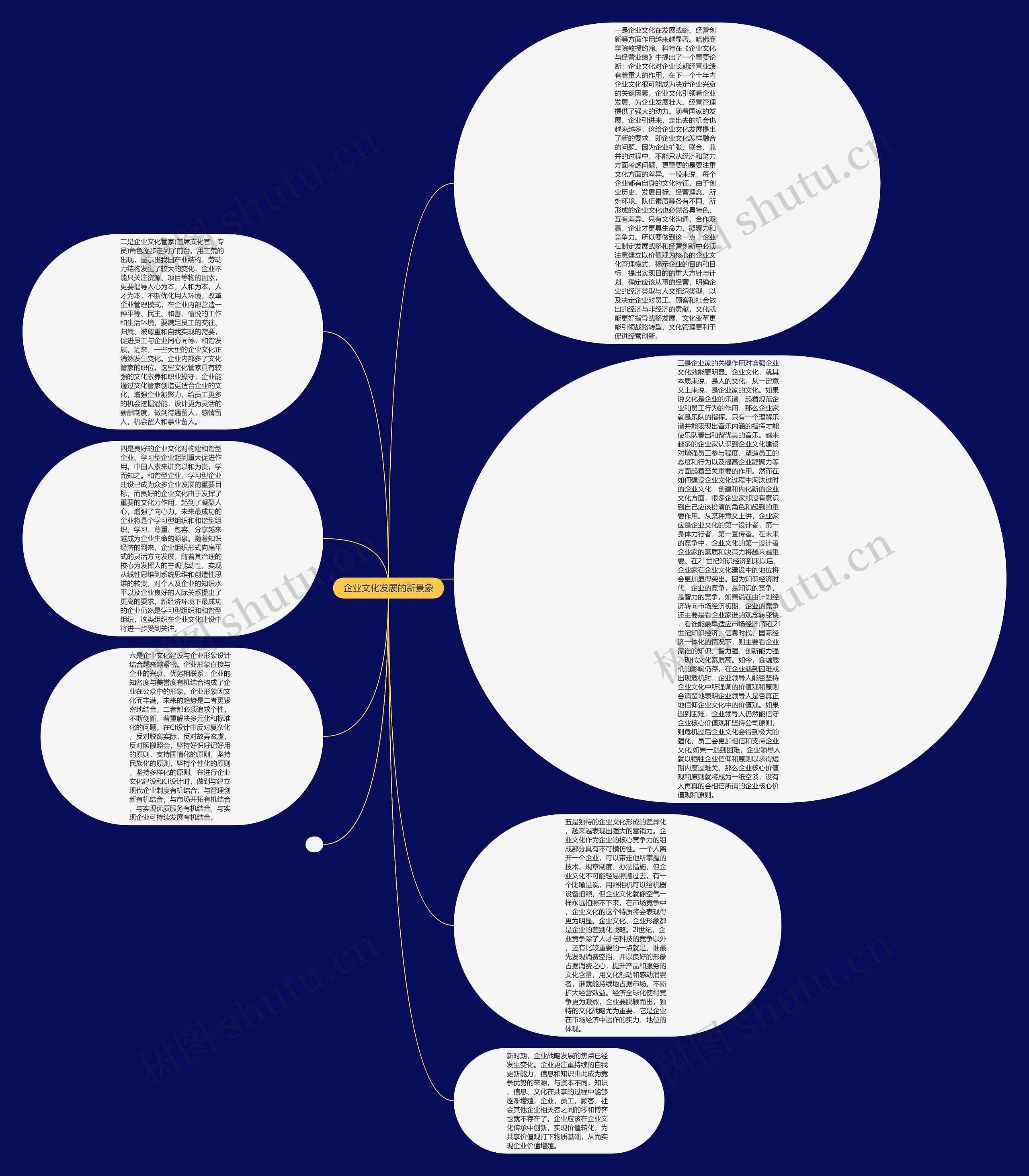 企业文化发展的新景象思维导图