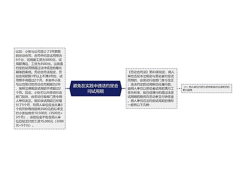 避免在实践中违法约定合同试用期