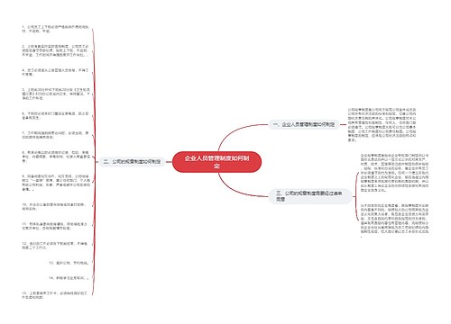 企业人员管理制度如何制定