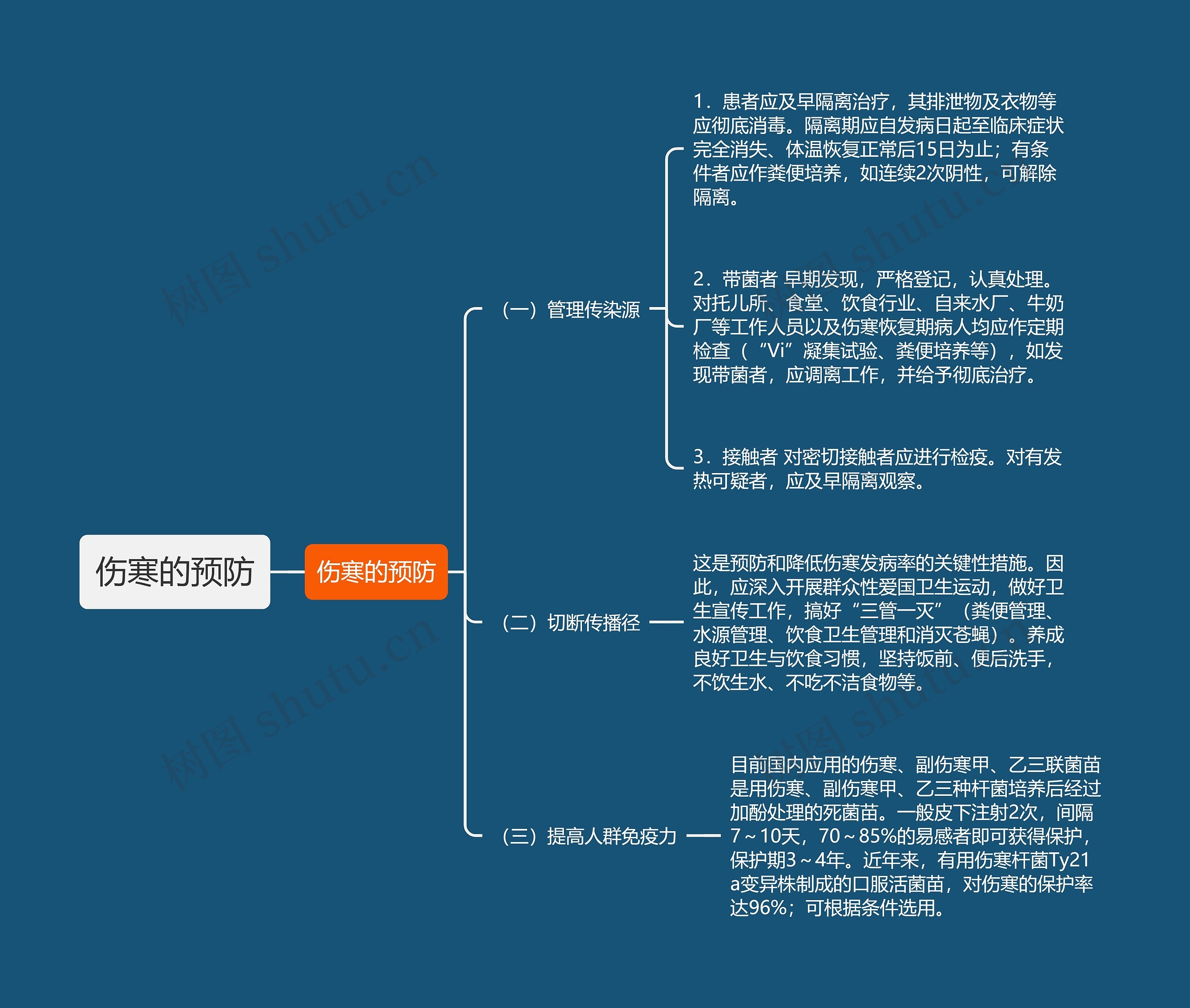 伤寒的预防思维导图