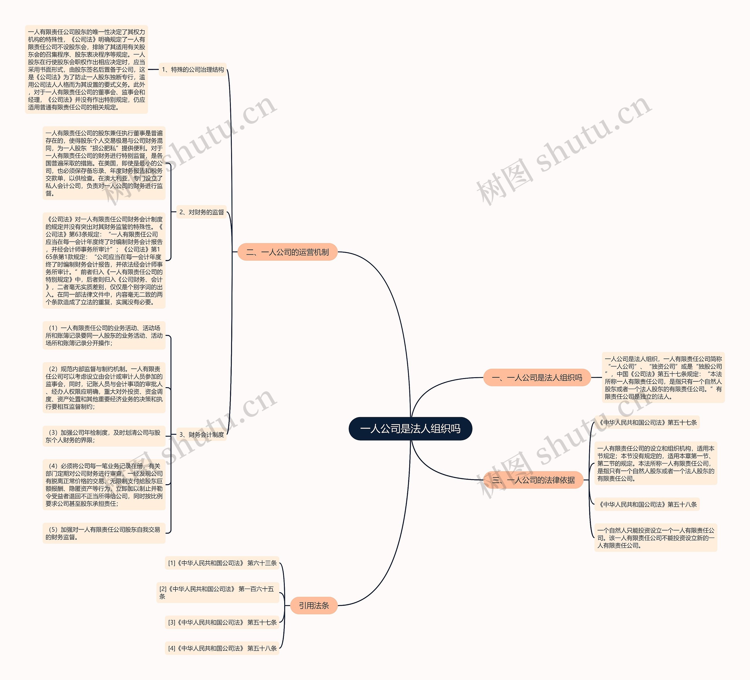 一人公司是法人组织吗思维导图
