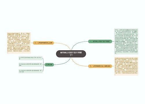 被吊销公司是不是不用管了?