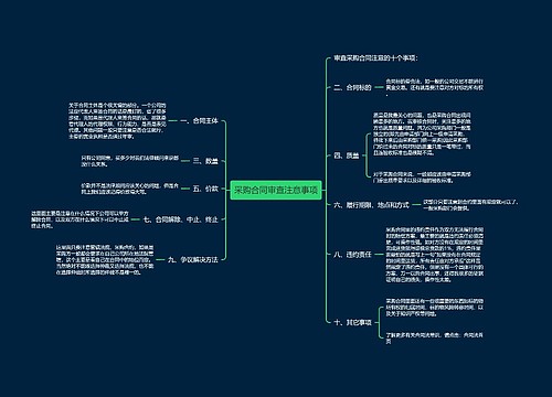 采购合同审查注意事项