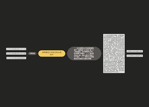 有限责任公司设立和出资条件