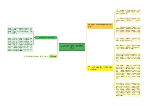 法定代表人辞职需要什么手续