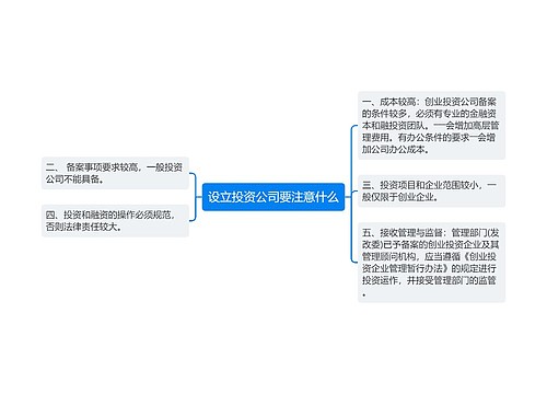 设立投资公司要注意什么