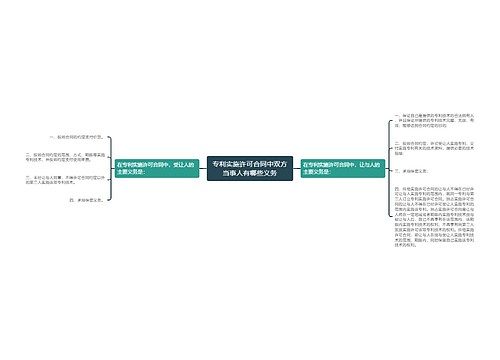 专利实施许可合同中双方当事人有哪些义务
