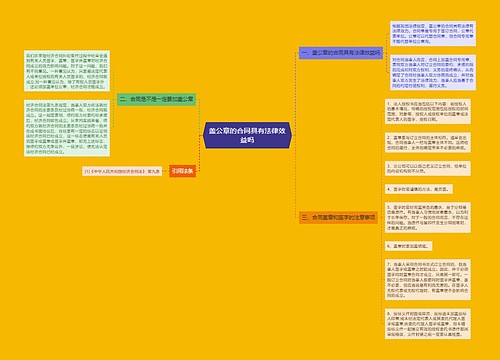 盖公章的合同具有法律效益吗