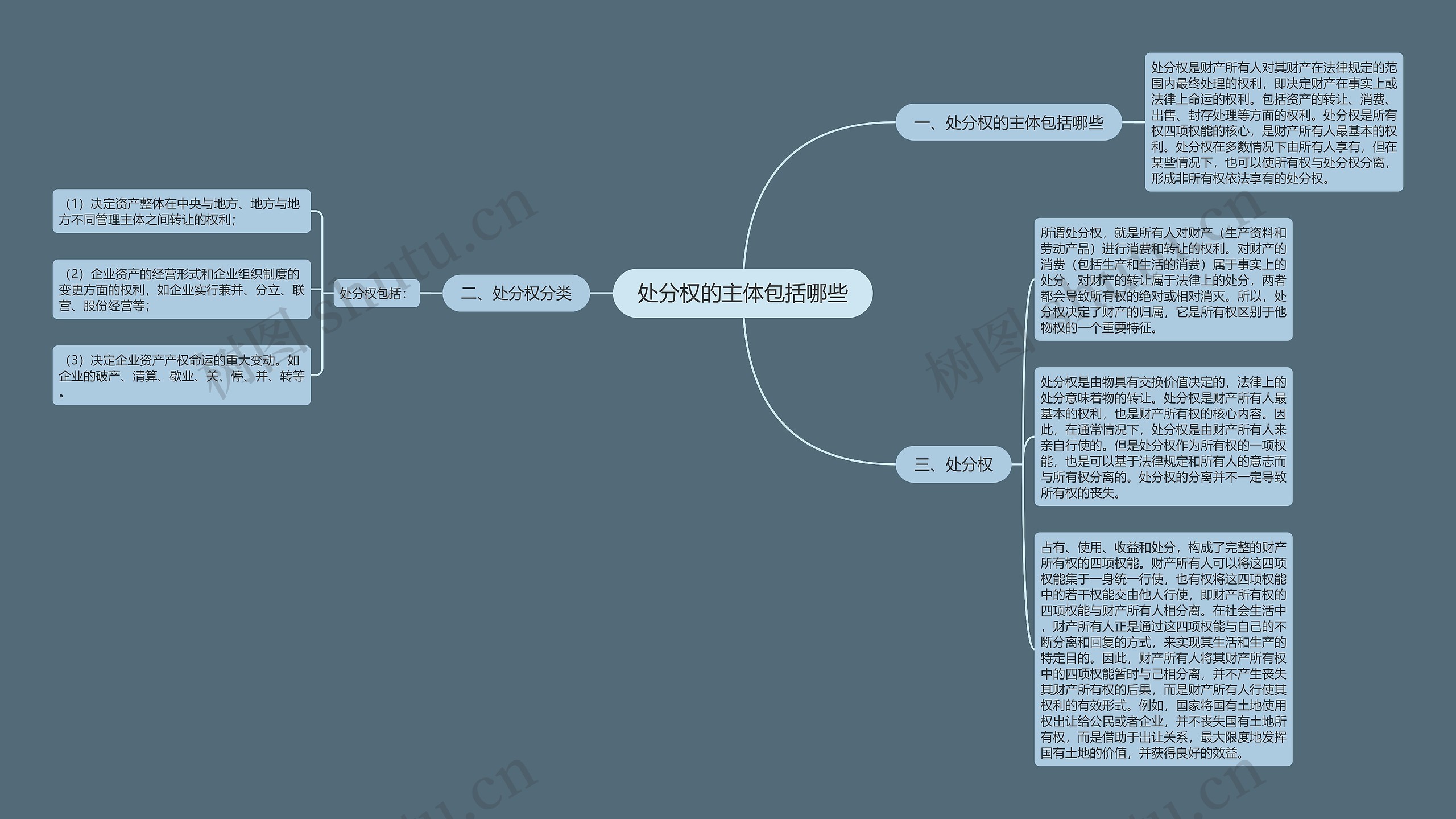 处分权的主体包括哪些思维导图