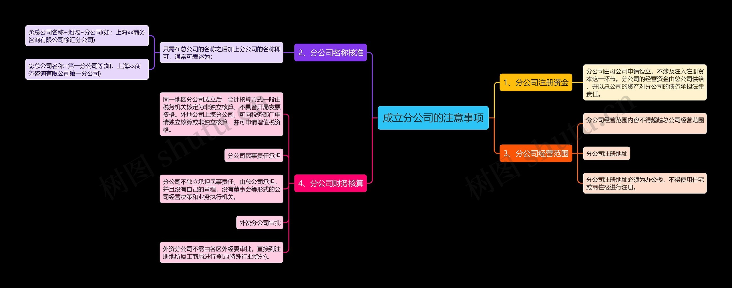 成立分公司的注意事项