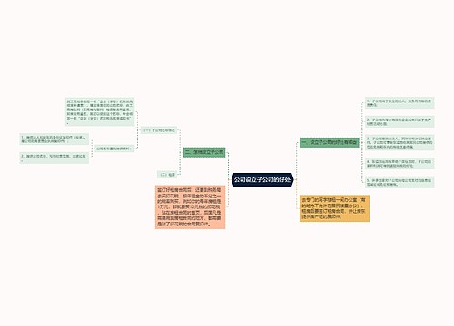 公司设立子公司的好处