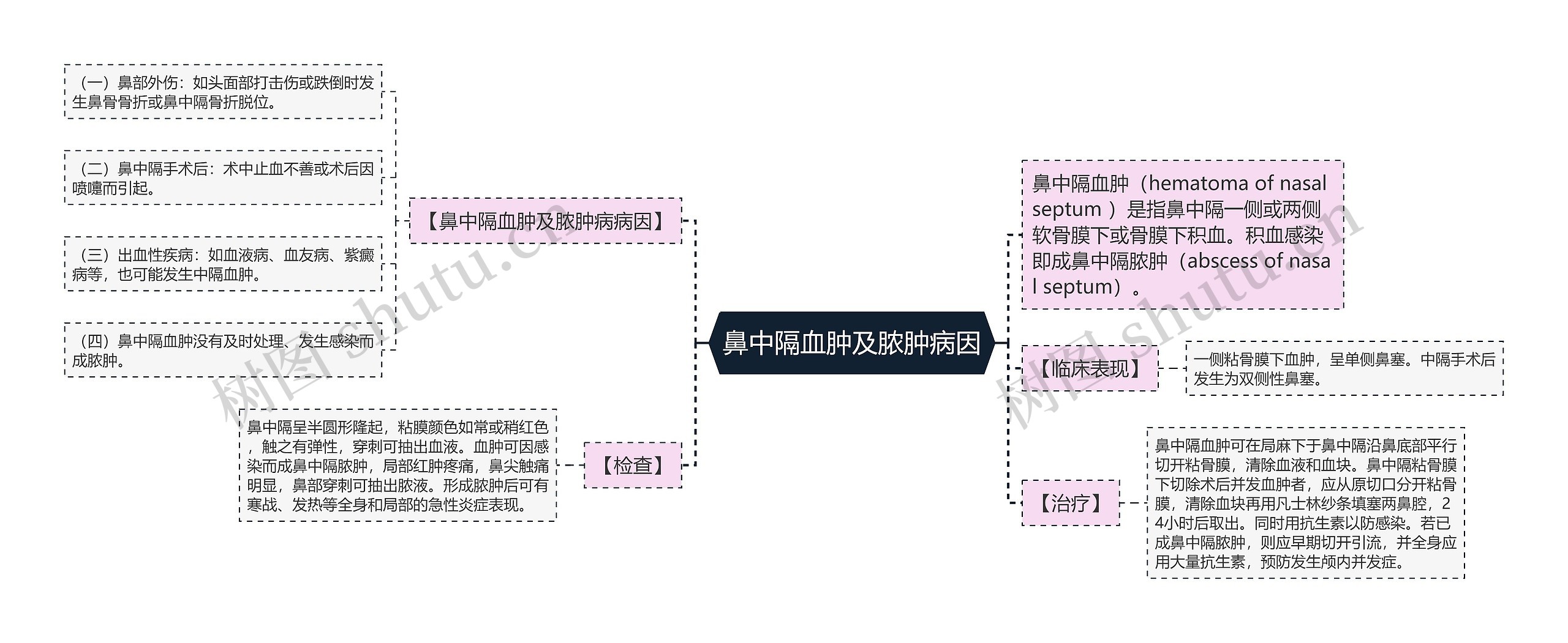 鼻中隔血肿及脓肿病因