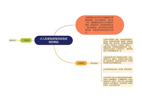 小儿自身免疫性溶血性贫血的病因